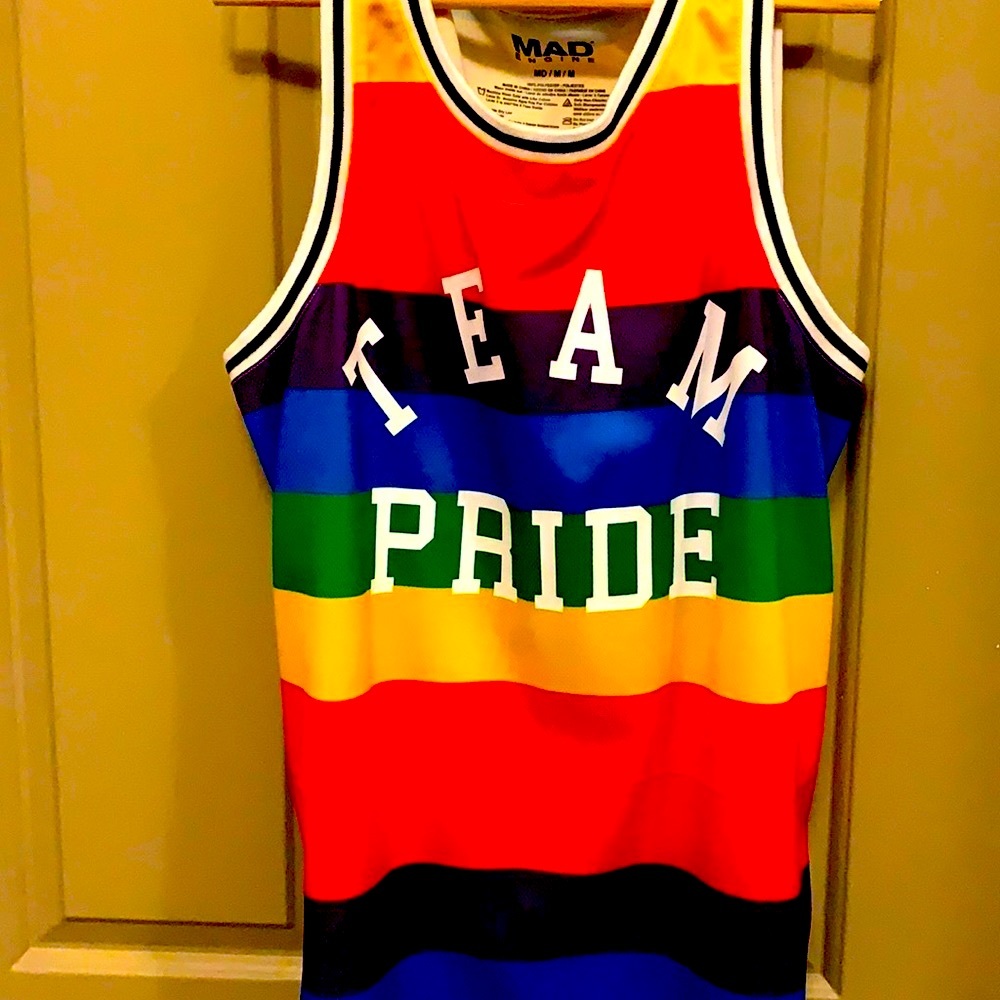 Team pride rainbow tank top